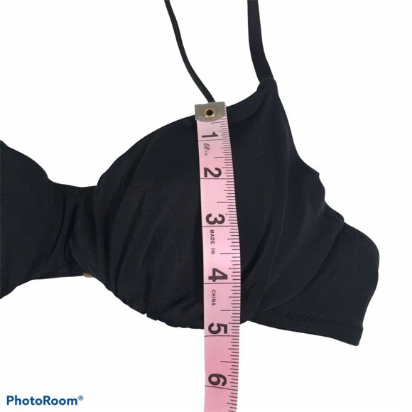Shade And Shore Womens Size 32B Swim Top Adjustable Straps Black New Without Tag - Picture 9 of 10